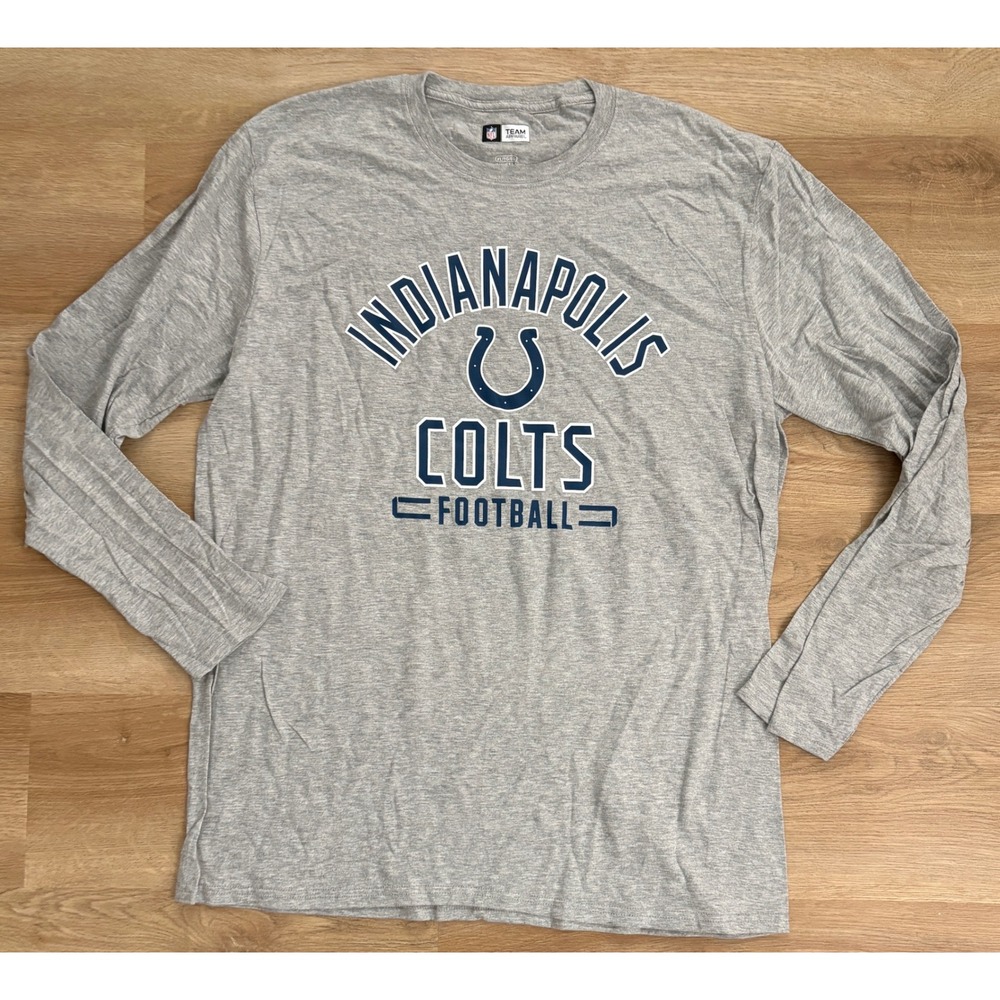 NWOT Men's NFL Team Apparel Indianapolis Colts Long Sleeve Tee - XL - Gray
